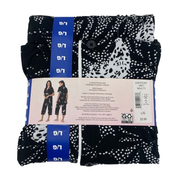 Room Service | Women's Black & White Pyjama Set | 2 Pieces | Various Sizes - Picture 2 of 3